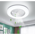 Modern Space Saving Led Ceiling Fan with Remote - 082 White