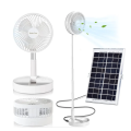 Solar Mini Stand Fan with Panel - Rechargeable - FS-801