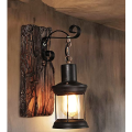 Rustic Wood & Iron Wall Lamp - cd60