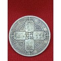 STERLING SILVER GREAT BRITAIN GOTHIC FLORIN WITH DIE MARK(18)