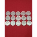 15 X 2ND DECIMAL 10 CENT COINS