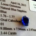 3.44CT CERTIFIED CEYLON SAPPHIRE   AAA+ Deep Royal Cornflower Blue