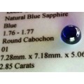 2.85CT CERTIFIED CEYLON SAPPHIRE  AAA+++ Vivid Royal Blue