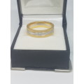 18CT Gold and Diamond Designer Gents Band