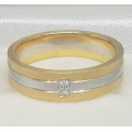 18CT Gold and Diamond Designer Gents Band