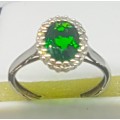 1CT DIOPSIDE and DIAMOND RING
