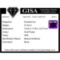 G.I.S.A. CERTIFIED 27.53CT ARTIGAS AMETHYST - Vivid Royal Purple