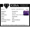 G.I.S.A. CERTIFIED 30.70CT ARTIGAS AMETHYST - Vivid Royal Purple