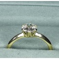 0.675ct Diamond engagement ring, 18ct White Gold * ROUND BRILLIANT Cut Diamond J VS *