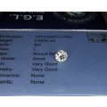 * Diamond *   0.853CT Diamond [ EGL Certified ] Round Brilliant Cut  L  SI2