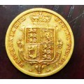1887 GOLD SOVEREIGN  Young Queen Victoria