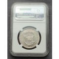 1952 South African 2.5 Shilling NGC graded PF66