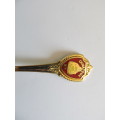 Spoon Sugar Souvenir China Town N.Y Brass Coated 91mm