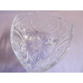 Candy Bowl, Triangle Shape, Clear Glass, 65mm x 110mm 1pc