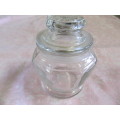 Glass Jar With Lid, Clear Glass, 9cm