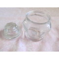 Glass Jar With Lid, Clear Glass, 9cm