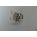 Fine Jewellery, Ring With Lemon Quartz, Silver, Stamped 925, Size Inside 18,5mm
