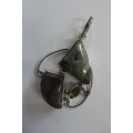 Fine Jewellery, Silver 925 Pendant, Nephrite, Peridote And Serpentine , 53mm