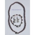 Fine Jewellery, 1 x Freshwater Cultured Pearl Necklace + Bracelet, 1 x Pair Shell Pearl Earrings