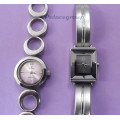 1 Lot Ladies Watches Working Condition, 1 x Ricardo With Pink Face, 1 x L`S Watch With Grey Face