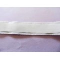 Self Adhesive Ribbon, Sticky Back, Glitter Off White, 15mm Wide, 1pc / 20cm