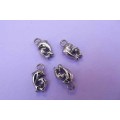 Charms, Dolphins, Acrylic, Rhodium Plated, Nickel, 19mm, 5pc