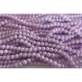 Glass Beads, Plain, Round, Purple, 8mm, ±52pc