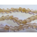 Glass Beads, Indian Beads, Triangle, Powder Peach, 11mm x 11mm (sizes vary slightly), 20pc