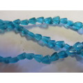 Glass Beads, Indian Beads, Triangle, Teal, 5mm (sizes vary slightly), 20pc