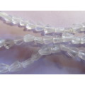 Glass Beads, Indian Beads, Triangle, Clear, 5mm (sizes vary slightly), 20pc