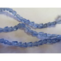 Glass Beads, Indian Beads, Triangle, Blue, 5mm (sizes vary slightly), 20pc