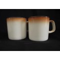 2 x Glazed Rooibos Tea Mugs, Continental, SABS Stamped, Made In South Africa, See Photos ....