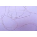 Stringing Material, Pearl Cord, Pearl Thread Knot, Dark Beige, 1 Meter