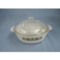 Vintage Anchor Hocking Fire King Casserole Dish Ovenware, Meadow Green, Made In USA