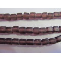 Glass Beads, Indian Beads, Cubes, Matte Two Tone Grape, 8mm, ±20pc