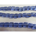 Glass Beads, Indian Beads, Cubes, Purple, 10mm, ±20pc