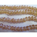 Glass Beads, Fancy, Indian Beads, Rondelle, Light Pink, 6mm x 11mm, ±20pc
