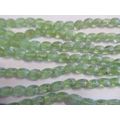 Glass Beads, Fancy, Indian Beads, Squoval, Speckled Green, 10mm x 6mm, ±20pc