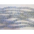 Glass Beads, Fancy, Indian Beads, Oval, Shades Of Blue, 8mm x 6mm, ±20pc