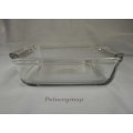 Anchor Ovenware Square Baking Dish - USA, Oven And Microwave Safe, Clear Glass, 200 x 200 x 55mm, 2l
