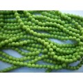Glass Beads, Plain, Round, Green, 6mm, ±70pc