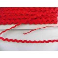 Zigzag Ribbon 1Meter, 5mm, Red