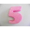 Polistyrene Number 5, Pink With Glitter, ±100mm x 20mm, 1pc