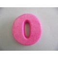 Polistyrene Letter O, Pink  With Glitter, ±100mm x 20mm, 1pc
