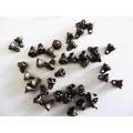 Charms, Flower, Metal, Bronze, 8mm, 20pc