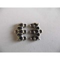 Findings End Pieces 3 to 1 Metal Nickel 18mm x 13mm  4pc