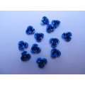 Flower, Rose Design, Metal, Dark Blue, ±9mm, 10pc