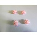 Flower, No Hole, Acrylic Rose, Pink, 7mm, 5pc