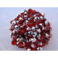 Rhinestones, Pointed, Red, 6mm, ±75pc