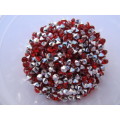 Rhinestones, Pointed, Red, 4mm, ±100pc